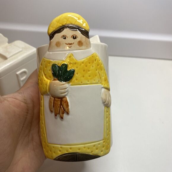 Vtg."The Tastesetter" Salt Pepper Shakers Farmer & Wife Cottagecore - Picture 6 of 11